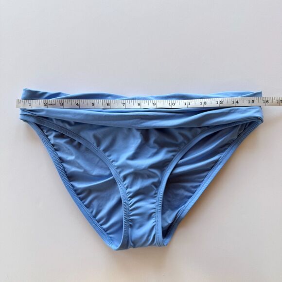 NWT La Blanca Island Goddess Shirred Band Hipster Bikini Bottoms in Chambray 10 - Picture 11 of 12